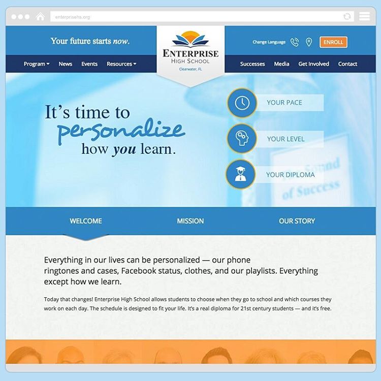 Enterprise High School - Website Design