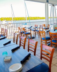 Photo of outdoor seating at Bayfront Bistro