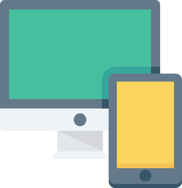 Illustration of a monitor and phone