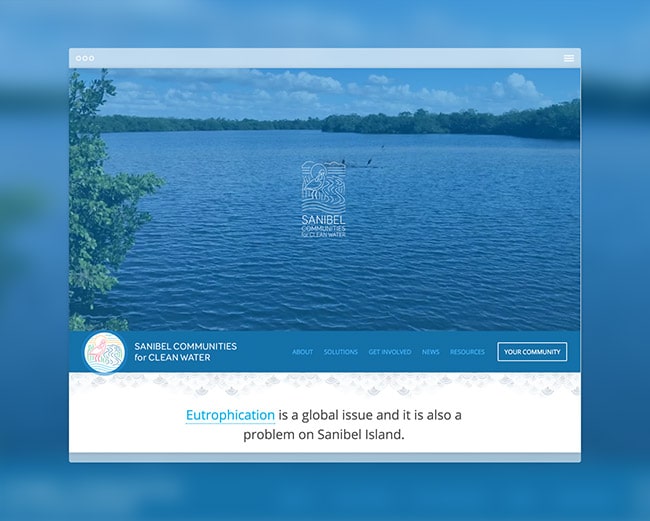 Website design for Sanibel Communities for Clean Water